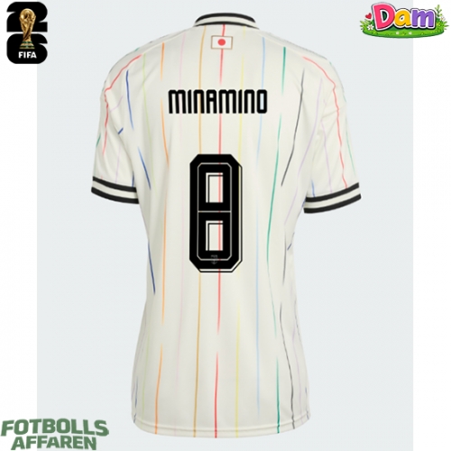 Japan Takumi Minamino #8 Bortatröja Kvinnor VM 2026 Kortärmad